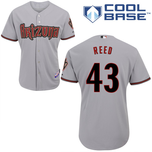 Addison Reed #43 MLB Jersey-Arizona Diamondbacks Men's Authentic Road Gray Cool Base Baseball Jersey